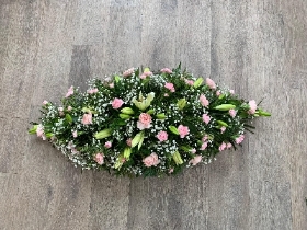 carnation and lily casket